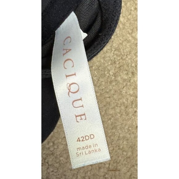 Cacique Womens BOOST PLUNGE BRA 46DDD Black Lace Raceback Front Closure WIRE NEW - Picture 4 of 4